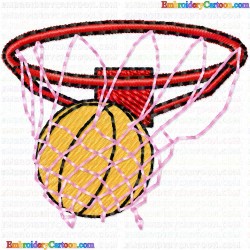 Basketball 46 Embroidery Design