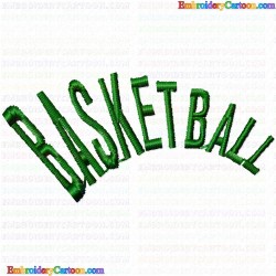 Basketball 48 Embroidery Design