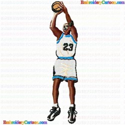 Basketball 51 Embroidery Design