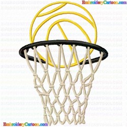 Basketball 56 Embroidery Design