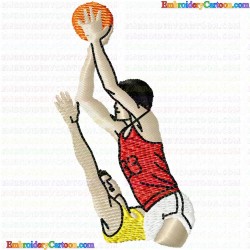 Basketball 58 Embroidery Design