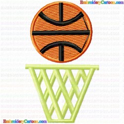 Basketball 60 Embroidery Design