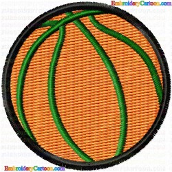 Basketball 62 Embroidery Design