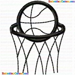 Basketball 64 Embroidery Design