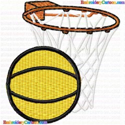 Basketball 8 Embroidery Design