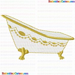 Bathtubs 13 Embroidery Design