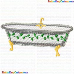 Bathtubs 1 Embroidery Design