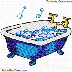 Bathtubs 23 Embroidery Design