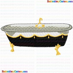 Bathtubs 2 Embroidery Design