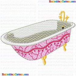 Bathtubs 5 Embroidery Design