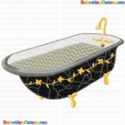 Bathtubs 9 Embroidery Design