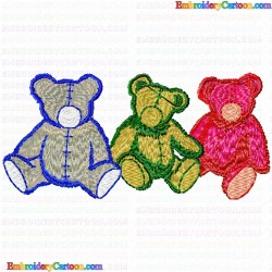 Bears 21 Embroidery Design