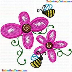 Bees 13 Embroidery Design