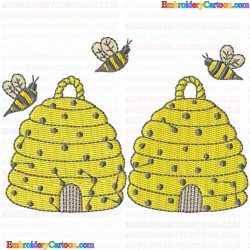 Bees 1 Embroidery Design