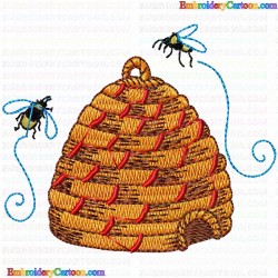 Bees 34 Embroidery Design