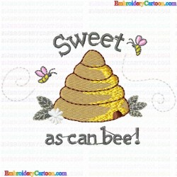 Bees 36 Embroidery Design