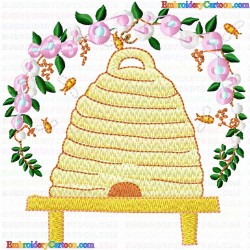 Bees 3 Embroidery Design