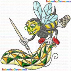 Bees 58 Embroidery Design