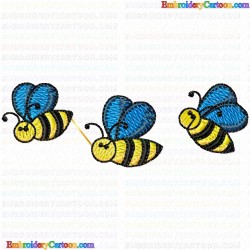 Bees 6 Embroidery Design