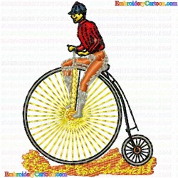 Bicycle 3 Embroidery Design