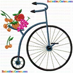 Bicycle 4 Embroidery Design