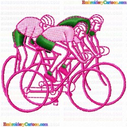 Bicycle 6 Embroidery Design