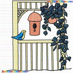 Bird Houses 102 Embroidery Design