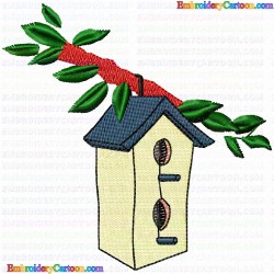 Bird Houses 117 Embroidery Design