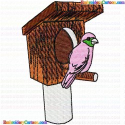 Bird Houses 120 Embroidery Design