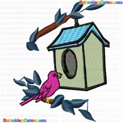 Bird Houses 127 Embroidery Design