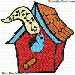 Bird Houses 129 Embroidery Design