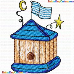 Bird Houses 12 Embroidery Design