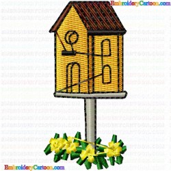 Bird Houses 131 Embroidery Design