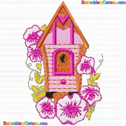 Bird Houses 136 Embroidery Design