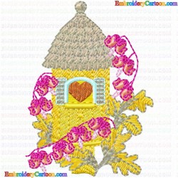 Bird Houses 138 Embroidery Design