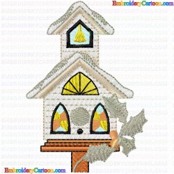 Bird Houses 140 Embroidery Design