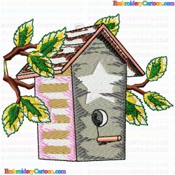 Bird Houses 143 Embroidery Design