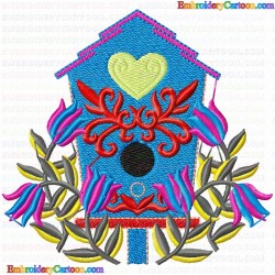 Bird Houses 144 Embroidery Design