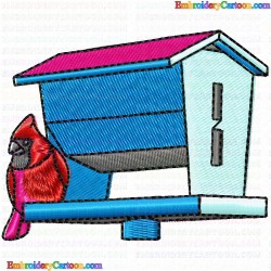 Bird Houses 150 Embroidery Design