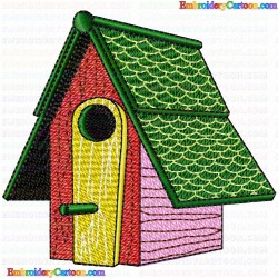 Bird Houses 19 Embroidery Design