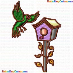 Bird Houses 1 Embroidery Design