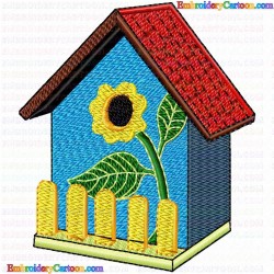 Bird Houses 30 Embroidery Design