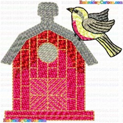 Bird Houses 41 Embroidery Design