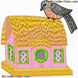 Bird Houses 42 Embroidery Design