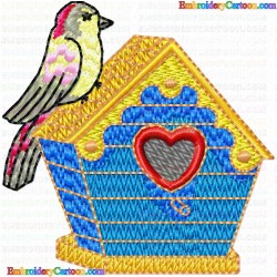 Bird Houses 43 Embroidery Design