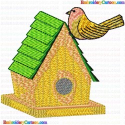 Bird Houses 48 Embroidery Design