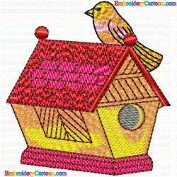 Bird Houses 51 Embroidery Design