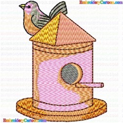 Bird Houses 52 Embroidery Design