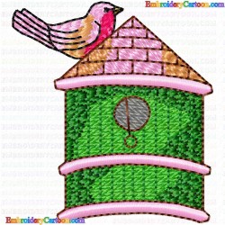 Bird Houses 53 Embroidery Design