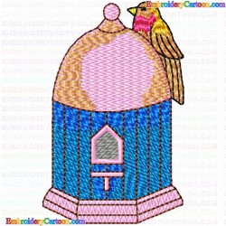 Bird Houses 54 Embroidery Design